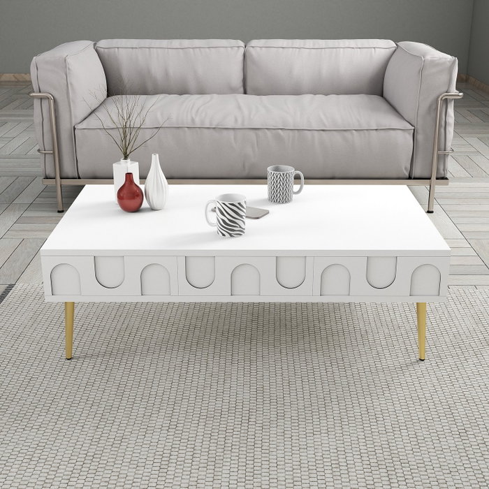 Hanah Home Lyon 3 - Blanco y Oro
